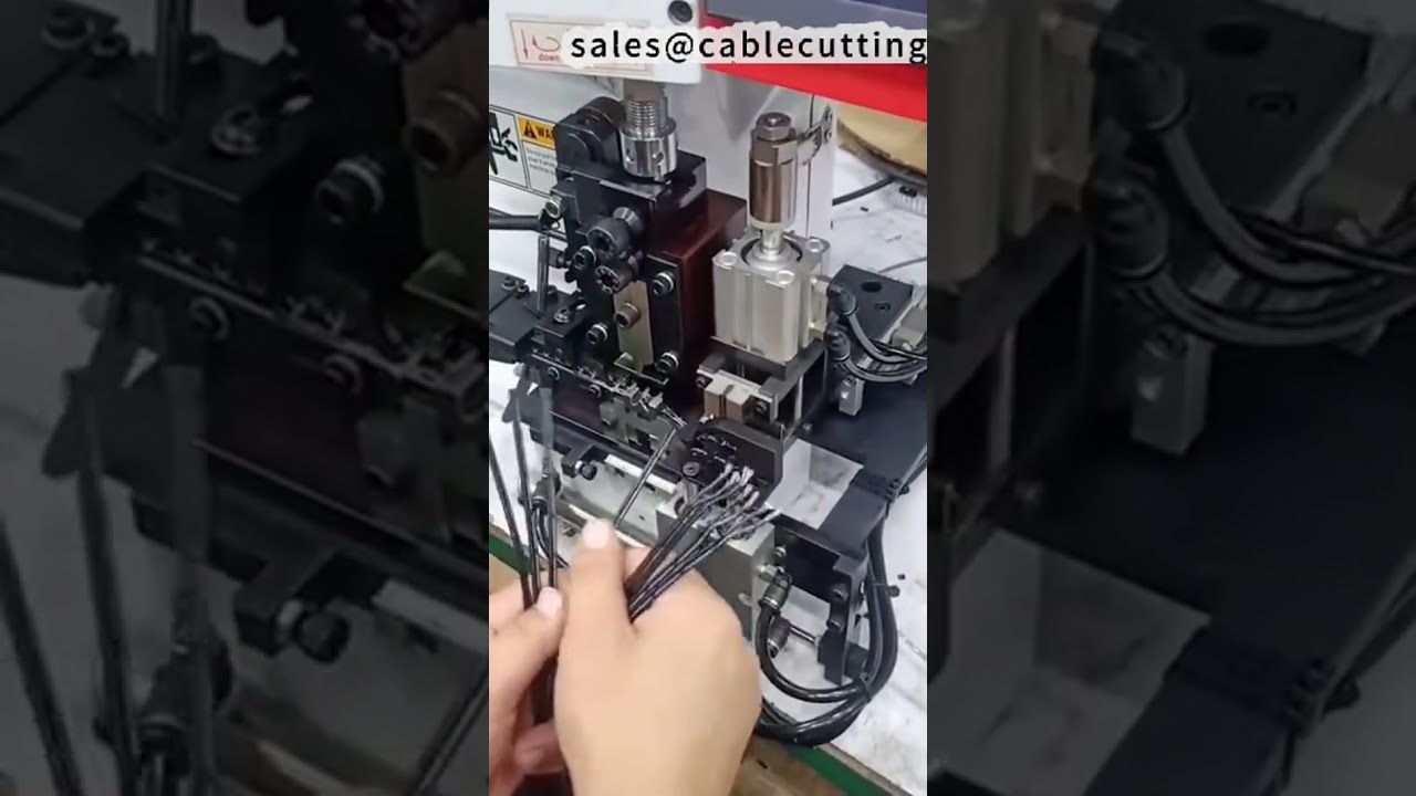 평행 와이어 스트리핑 및 압착기 | 듀얼 크림프 고효율 공장 자동화 #공장 #기계 #DIY