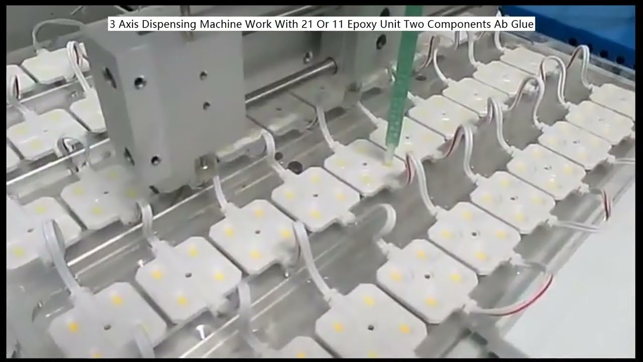 3축 디스펜싱 머신 | 21:1 또는 11:1 에폭시 AB 접착제 자동 도포 시스템