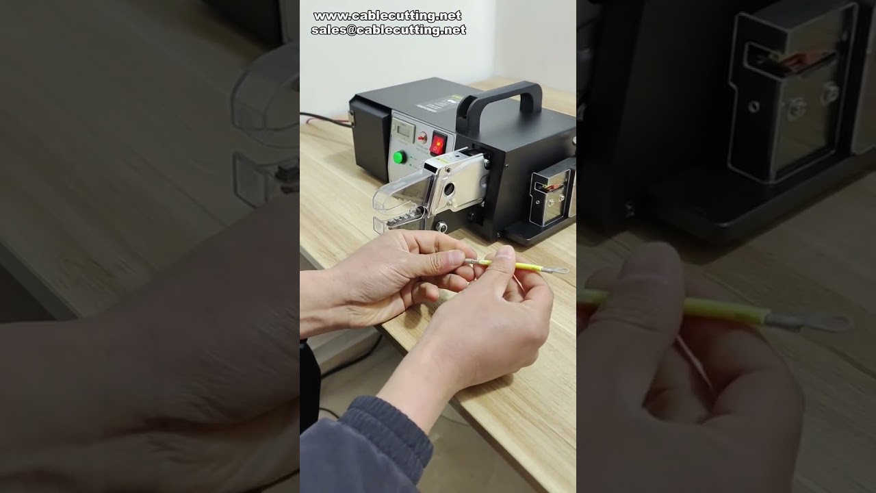 전선 스트리핑 및 절단 기능을 갖춘 올인원 전동 터미널 압착기