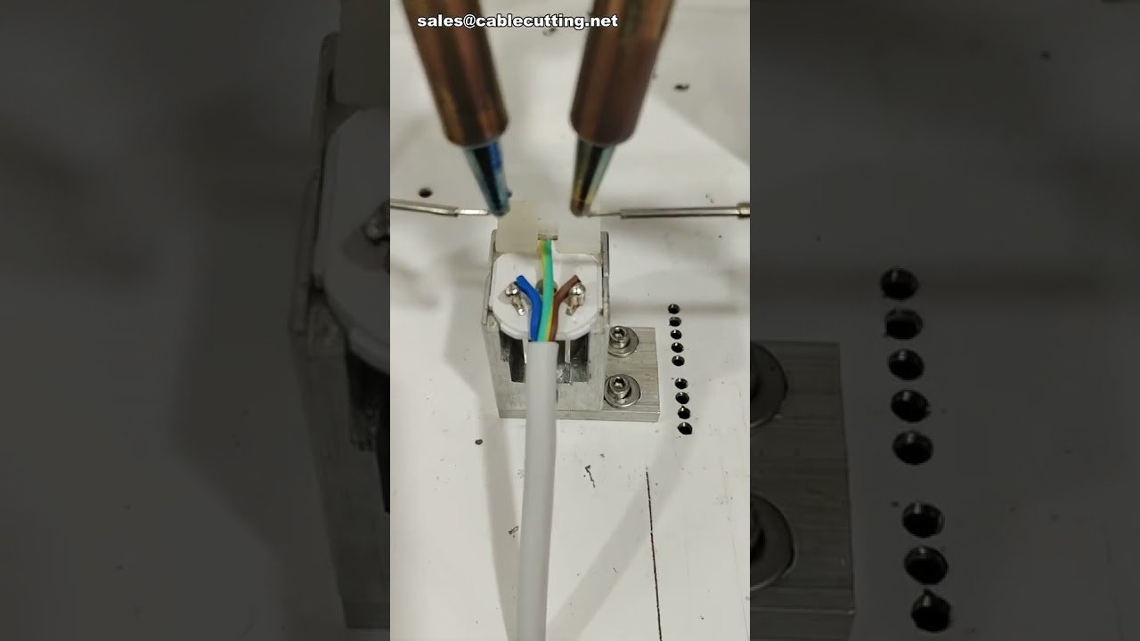 국산 플러그 납땜 자동화 기계 | 듀얼건 와이어 타이닝 장비 #공장 #기계