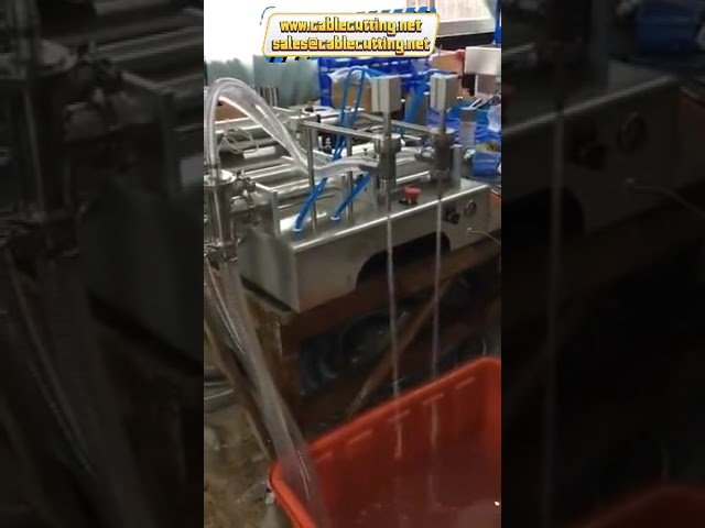 정밀 수동 액체 충전기 100~1000ml 병용 | 소형 물병 충전 기계