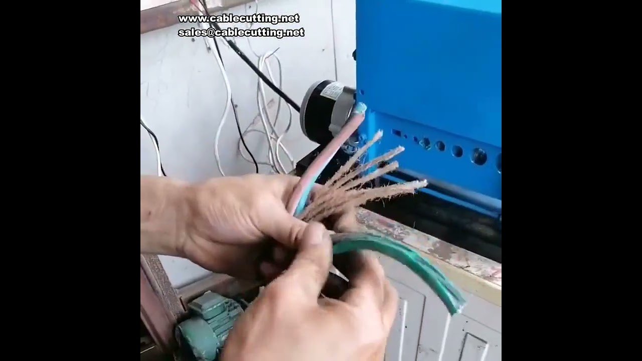 220V 자동 전선 피복 벗김 기계 2-32mm 구리 알루미늄 스크랩 와이어 스트리퍼