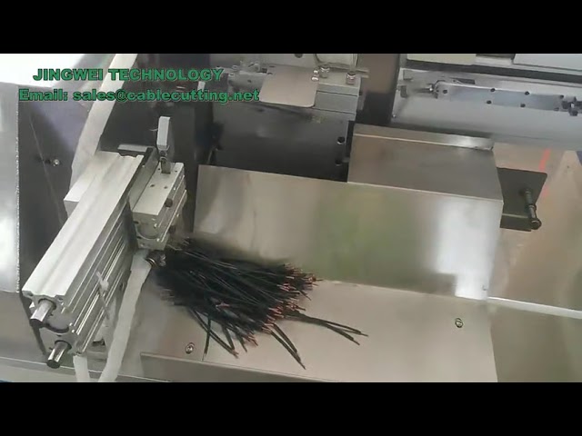 원형 케이블 자동 절단, 피복 벗김, 꼬임, 도금 올인원 머신