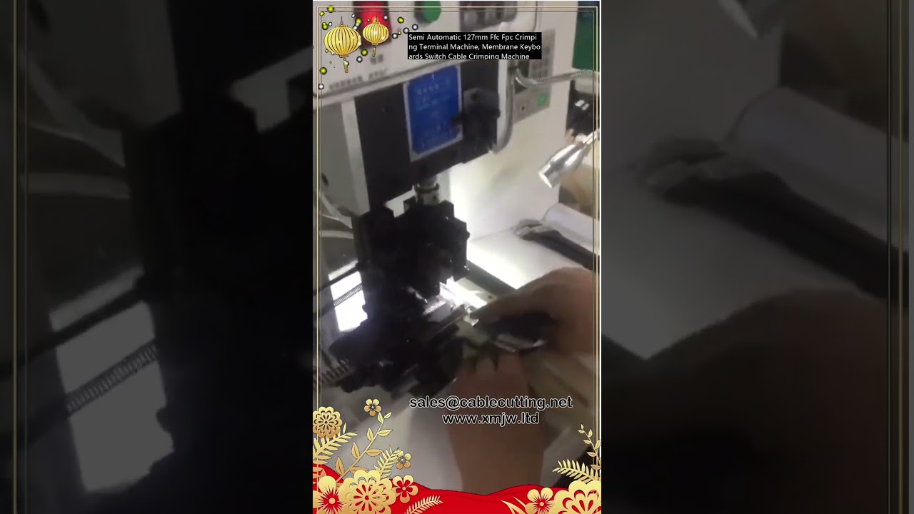 반자동 127mm FFC FPC 크림핑 터미널 머신 | 멤브레인 키보드 스위치 케이블 크림핑